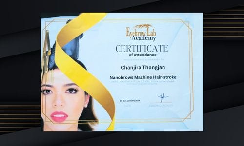 Certificaten 8 Certificaat Nano Brow Machine Hair Stroke Gold and Glow