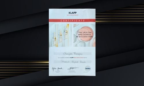 Certificaten 6 Certificaat Klapp Product Expert Gold and Glow
