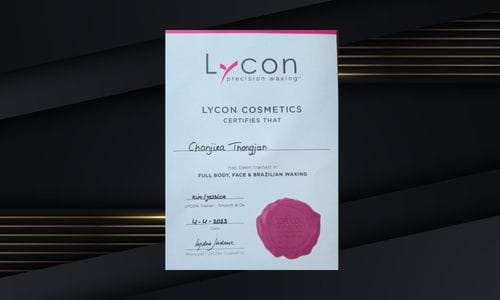 Certificaten 5 Certificaat Lycon Waxing Gold and Glow